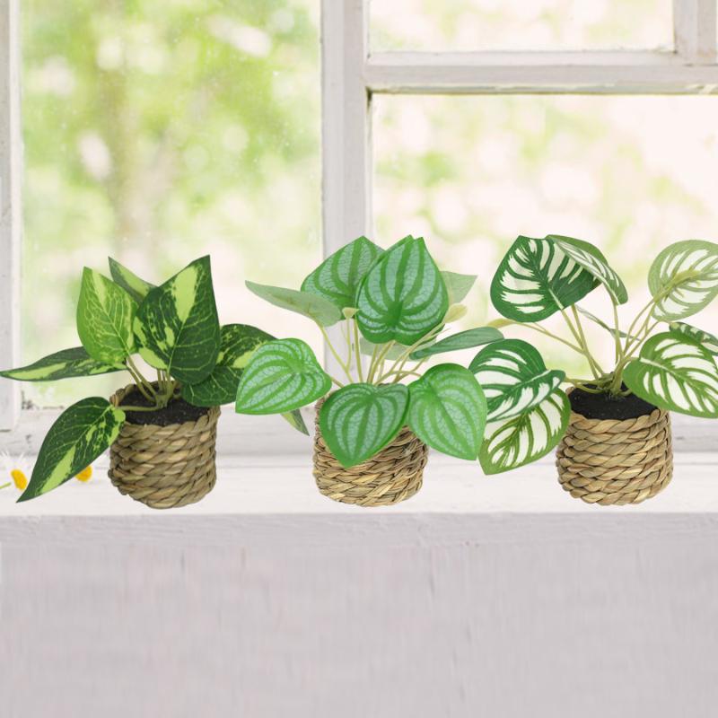 Plante Verzi Simulate Stil Nordic Decorare Living Birou Plante la Ghiveci Frunze de Guanyin Picurătoare Plante Verzi Simulate