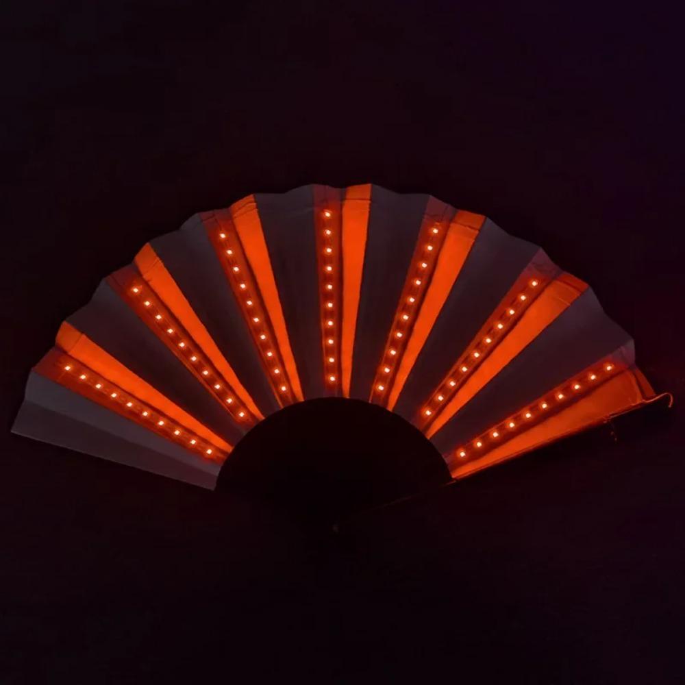 Mehrfarbige Lichter Fluoreszierender Faltbarer Handventilator Nachtaufführung Tanz DJ Bar Club