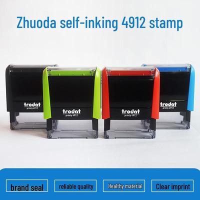 Zhuoda Seal 4912 Self-Inking Flip & Revolving Stamp with Automatic Ink Output, No Engraving