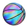 Taglia 7 Palloni da Basket Colorati Olografici Pelle PU Resistente all'Usura Palloni da Basket Luminosi Regali Giocattoli Per Interno Esterno Gioco Notturno
