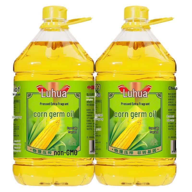 Lu Hua Pressed Corn Germ Oil (2 x 5L Bottles)