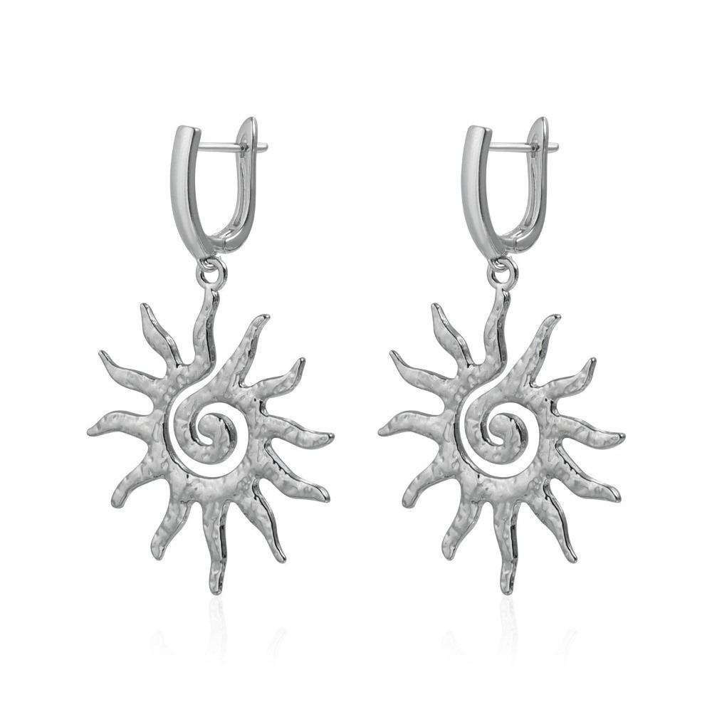 

Dress Accessories Sunflower Pendant Necklace Beading Clavicle Chain New Necklace for Women Women A pair Earrings