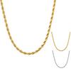 Unisex Casual Necklace Electroplating Fine Workmanship Neck Decoration Handsome Twist Necklace for Going Out