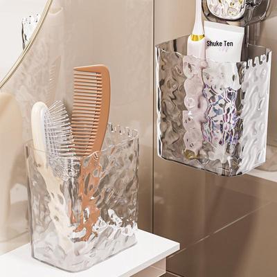 Punch-Free Bathroom Organizer: Razor, Toothbrush & Toothpaste Suction Cup Basket for Vanity & Toilet