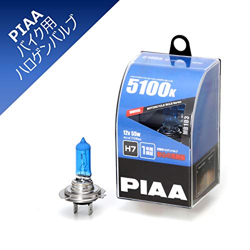 

PIAA MB103 Motorcycle Headlight Bulb, Halogen, 5100 K, Brightness 110 W Equivalent, Socket: H7,