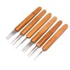 Rofeesional Dreadlock Crochet Bamboo Handle Hook 0.5Mm 0.75Mm 1-Hook 2-Hooks