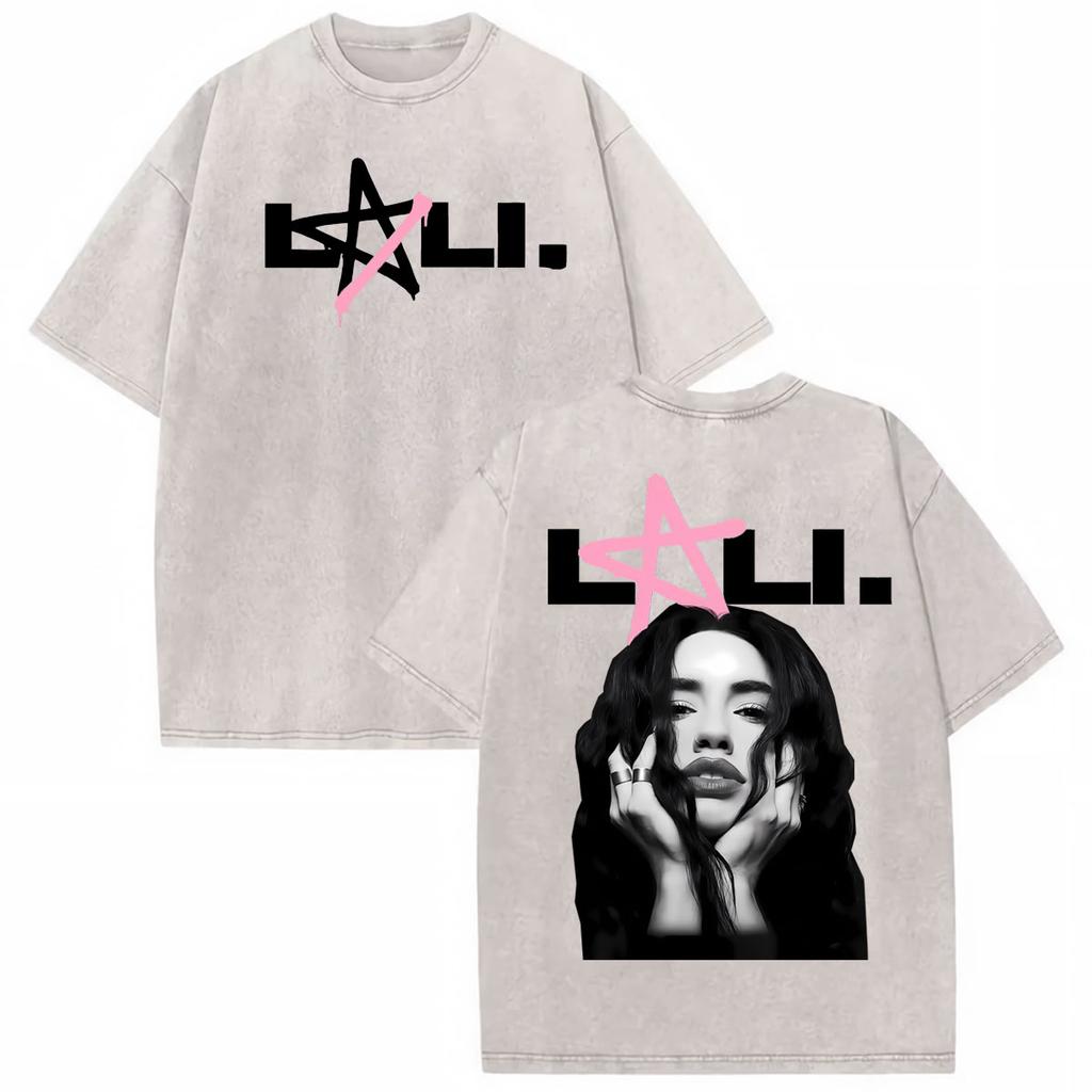 Singer Lali Esposito LA QUE LE GANA AL TIEMPO  Tour Tshirts Unisex Women Summer Hip Hop Vintage T Shirt Cotton Washed T Shirts