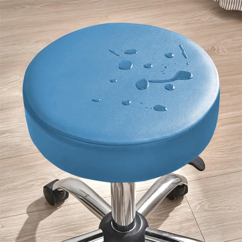 PU Leather Round Stool Cover Waterproof and Dustproof Universal Chair Cover Bar Bar Barber Shop Round Swivel Chair Chair Cover