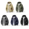 Men Jacket Spring and Autumn Fashion Versatile Windproof Waterproof Workwear Hooded Jacket Outdoor Travel Leisure Camping Jacket