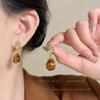 Melard Style Retro Resin Earrings: Exquisite, High-End, Light Luxury Ear Studs with a Unique, Exaggerated Design.