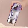 Portable Chinese Style Vacuum Cup 240ML Peacock Pattern Insulated Cup High Capacity Insulation or Cooling Thermal Water Bottle