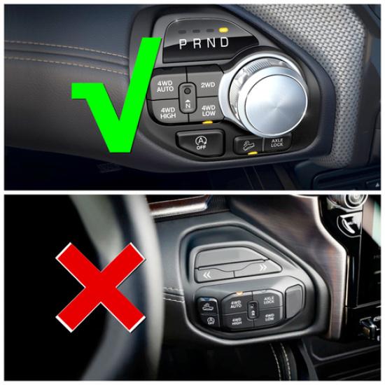 For Dodge Ram 1500 19-2025 Blue Interior Gear Shift Switch Knob Cover Trim Ring