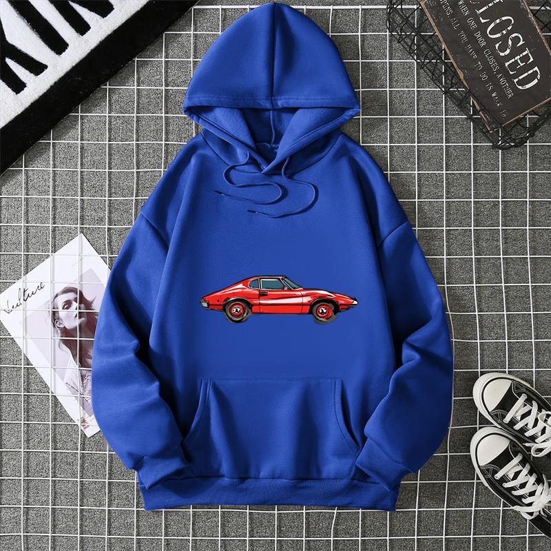 Car Printing Clothes Female Pretty Street Sweatshirt Comfortable Casual Hooded Pullovers Autumn Fleece Hoodies Hoody