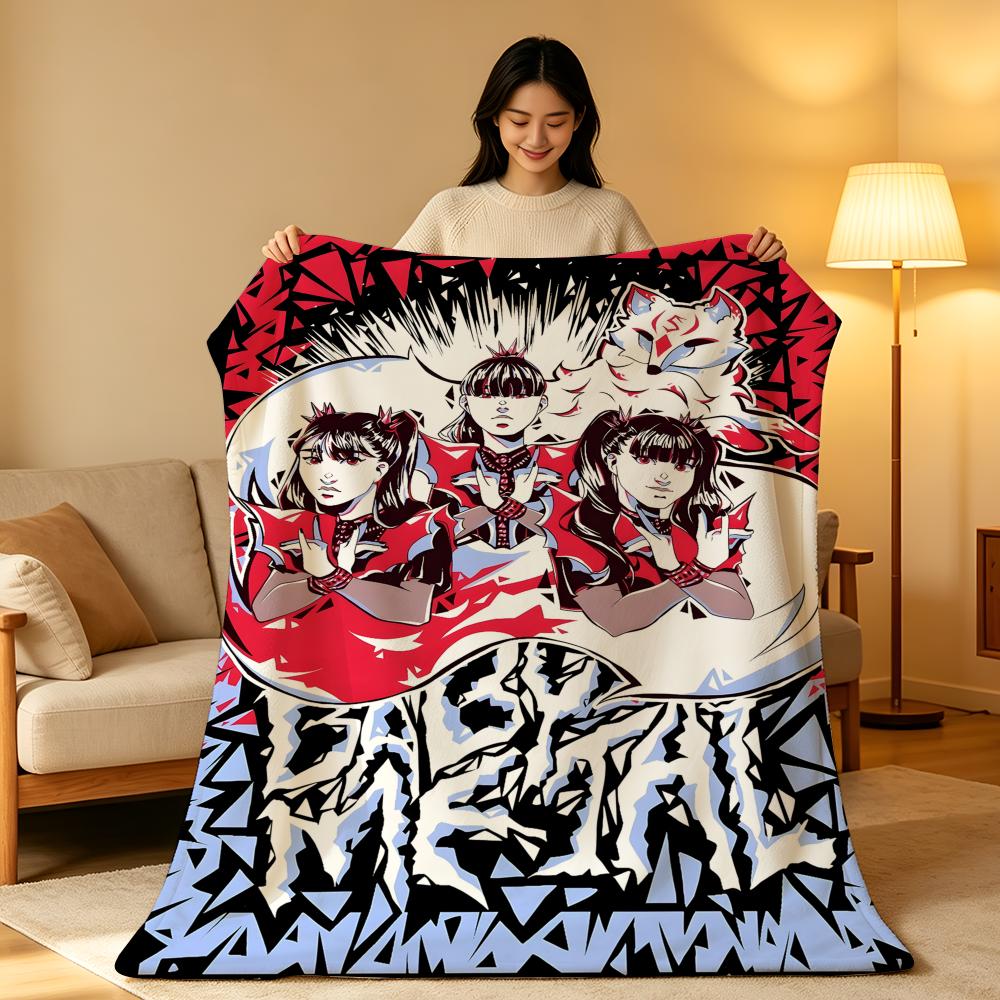 K-pop group B-Babymetal Throw High-Density Short Plush Blanket Soft Skin-Friendly for Sofa Nap Air-Conditioned Room