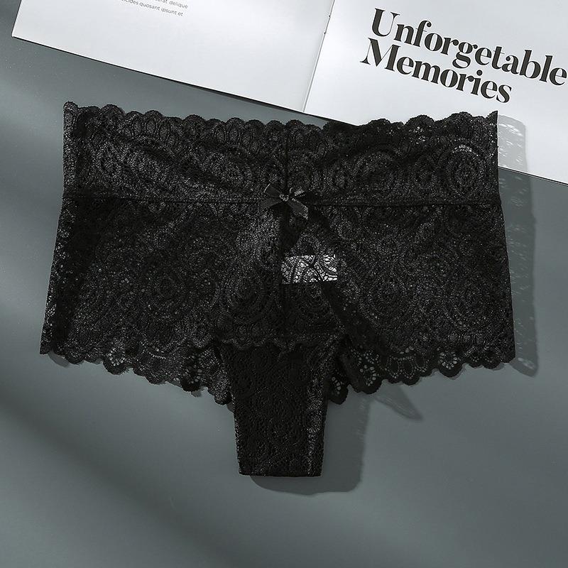 Tamanho grande triângulo para mulheres renda gelo seda sem costura roupa íntima algodão puro médio alcance, calcinha cintura média