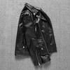 Top Layer Cowhide Genuine Leather Leather Jacket Men Motorcycle Leather Jacket Slim Leather Jacket Lapel Fashion Youth Jacket