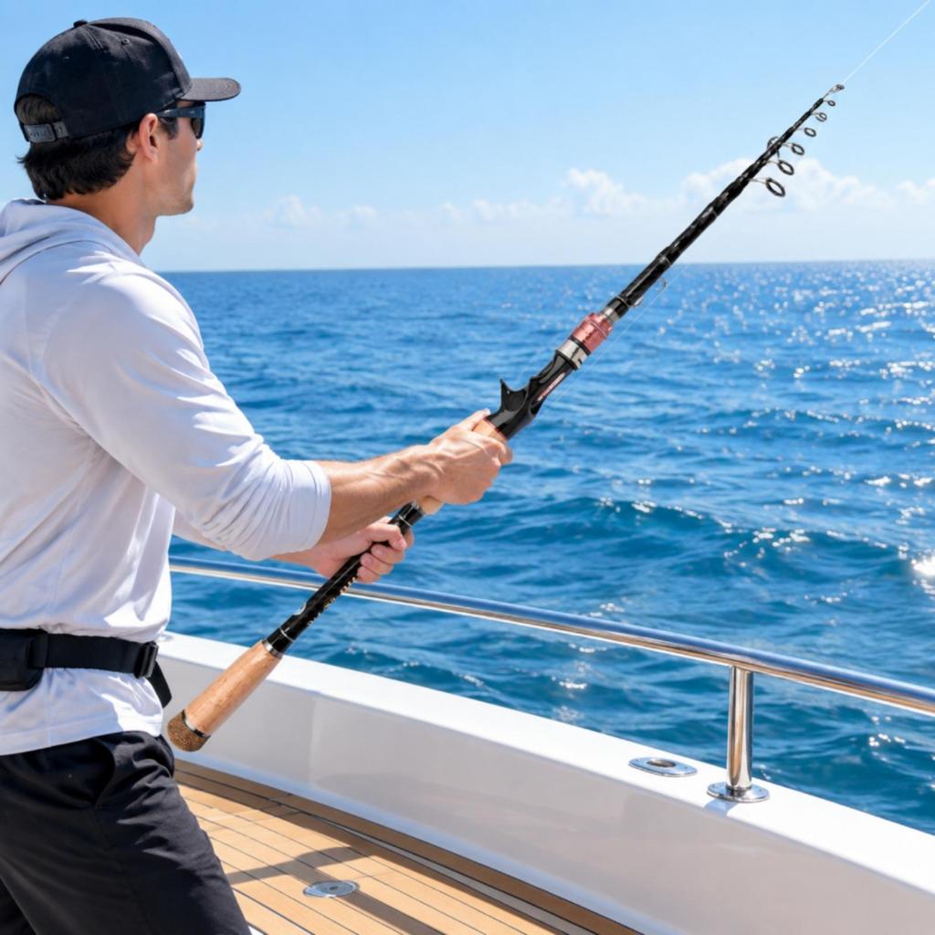 CarbonFiber Telescopic Fishing Rod Compact Carbon Fiber Lightweight