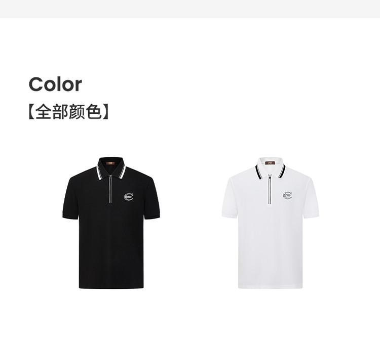 Spring and Summer Zipper Casual Commuting Short-Sleeved Men's Polo Shirt
