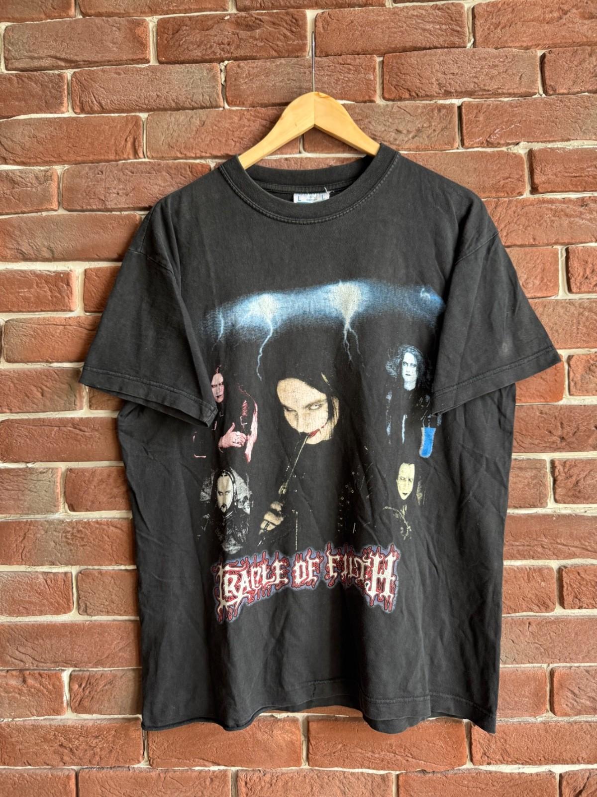 Rare Vintage 90s Cradle Of Filth Dani Filth Band l black Unisex T-Shirt XXXXL