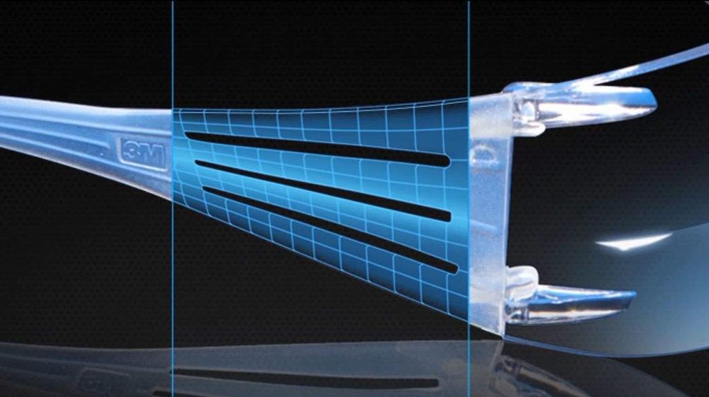 3M Secure Fit Protective Glasses with Magnifying Glasses SF420AF (+2.0)