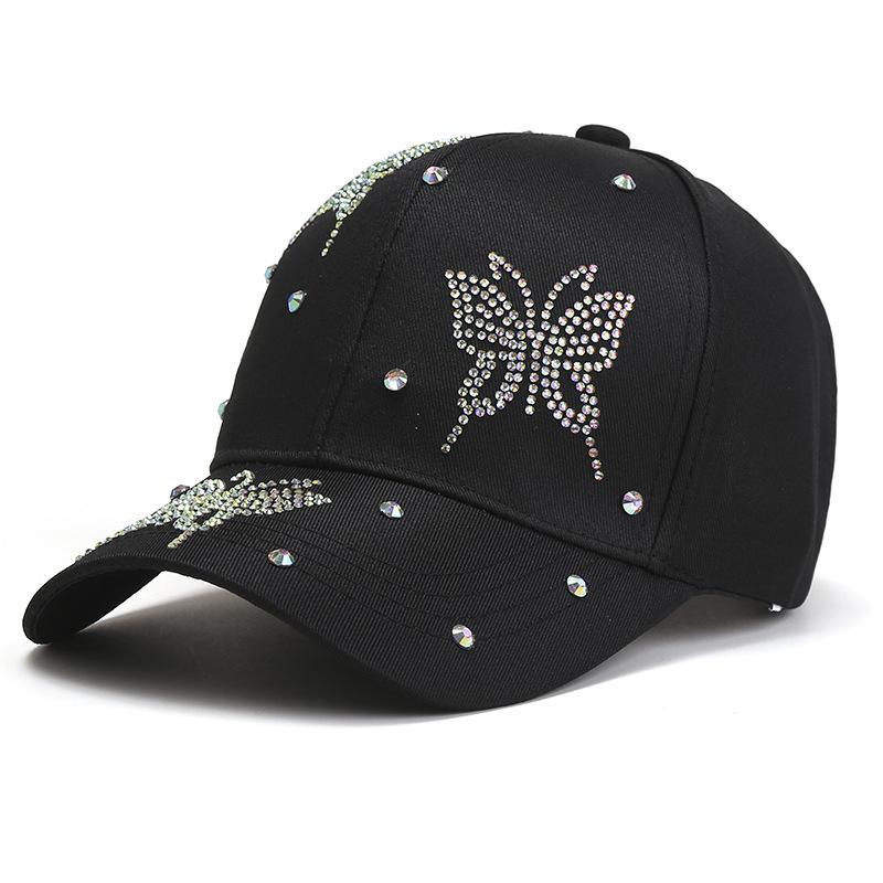 Damska Czapka Baseballowa Letnia Kapelusz Przeciwsłoneczny Z Motywem Motyla, Ochrona UV, Regulowana Snapback Do Aktywności Na Świeżym Powietrzu Czapka Taty Nowa