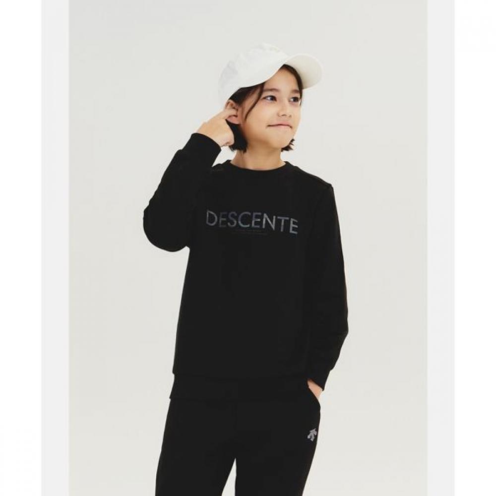 

Спортивная махровая толстовка Descente Young Aslet черного цвета BLK0BLACK/130