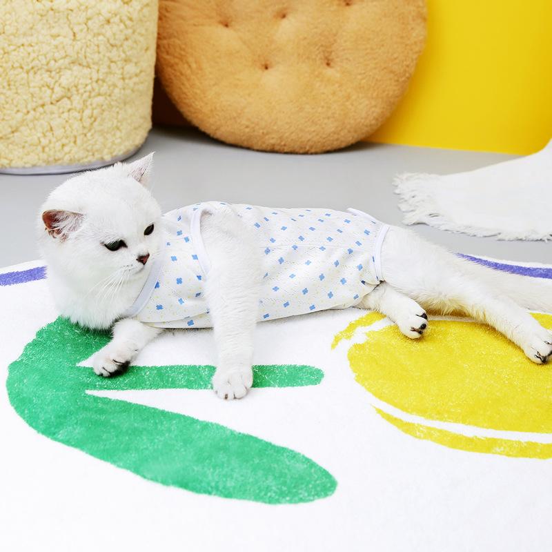 Comfortable and breathable pet cat surgical clothes anti-licking neuter clothes spring and summer thin styles