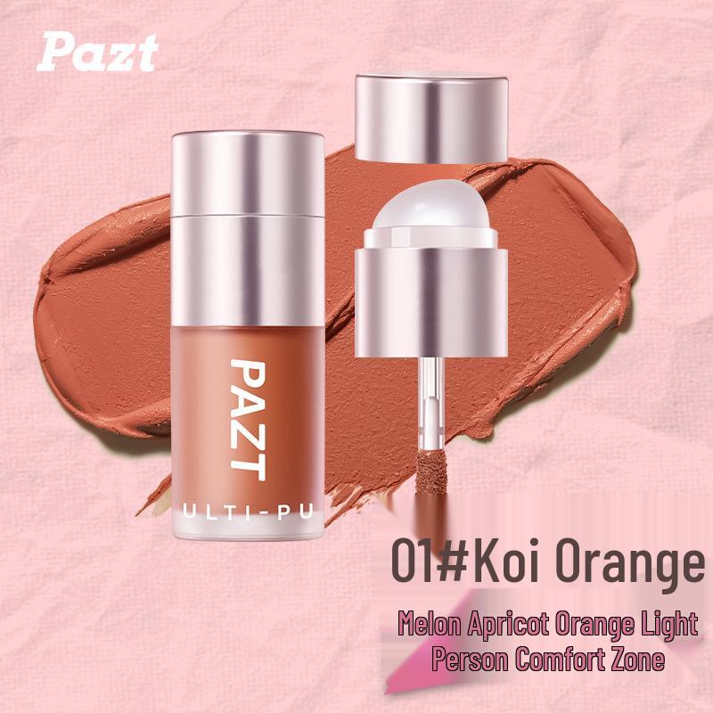 PZAT Lip Mud: 3-in-1 Lip & Cheek Cream Blush, Lipstick, Eyeshadow with Silicone Applicator