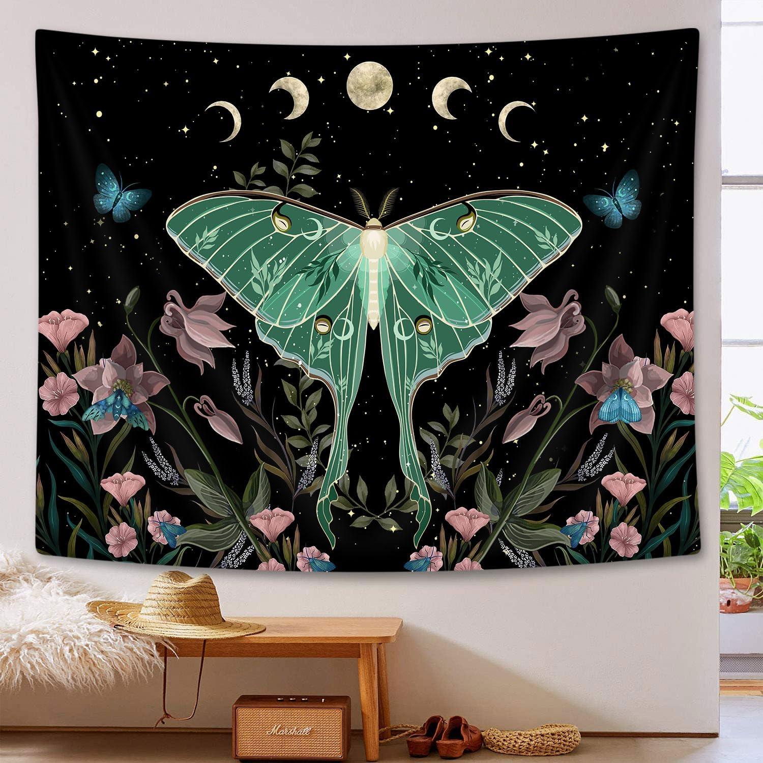 

Gobelin drgilau teal luna moth wall 75x100 чёрный