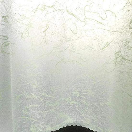 Stilvolle Badezimmer-Café-Gardine mit Sichtschutz und Washi-Papier-Wasserzeichen Schlicht und perfekt für Küchen und andere Räume Breit x 100cm "Puder"