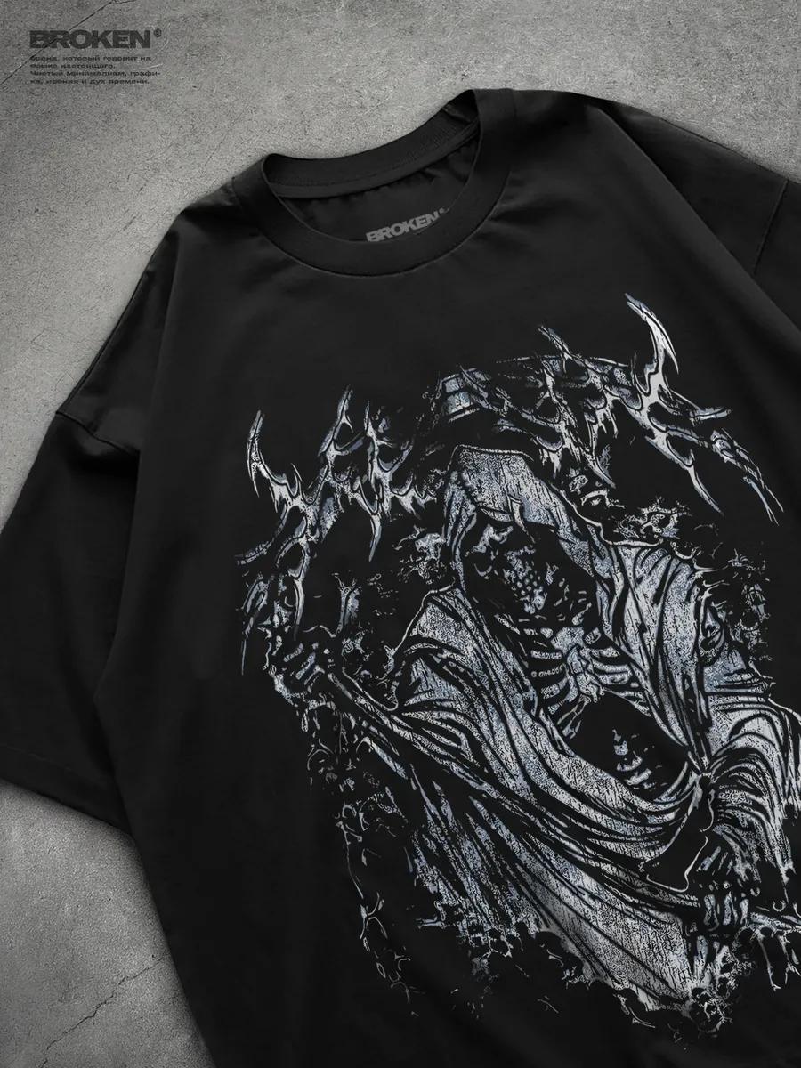 Black 115FZ print T-shirt S