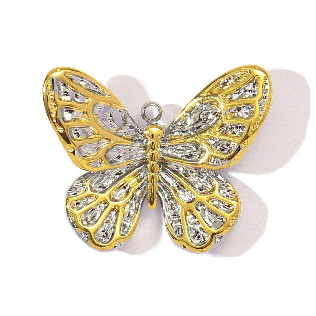 Elegante Zweifarbige Herz Mond Stern Schmetterling Biene Anhänger Titanstahl Halskette Charm 11 Stile Leicht Langlebiger Schmuck Geschenk