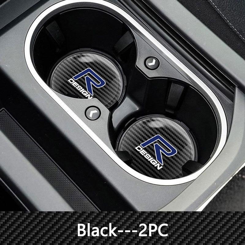 

2pcs Carbon Fibre Car Coaster Anti-Slip Drink Mat For Volvo XC90 V90 V60 XC60 V40 S80 S60 S90 C40 XC40 V70 XC70 C30 C70 Rdesign