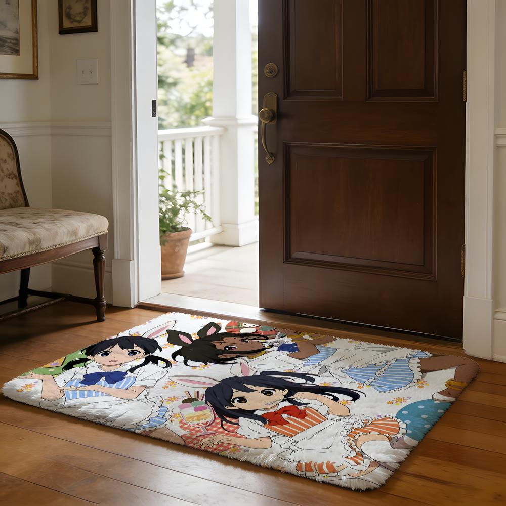 HHoshino Ai Fußmatte Weiche Flanell-Absorptionsmatte Rutschfester Teppich Zuhause Schlafzimmer Badezimmer