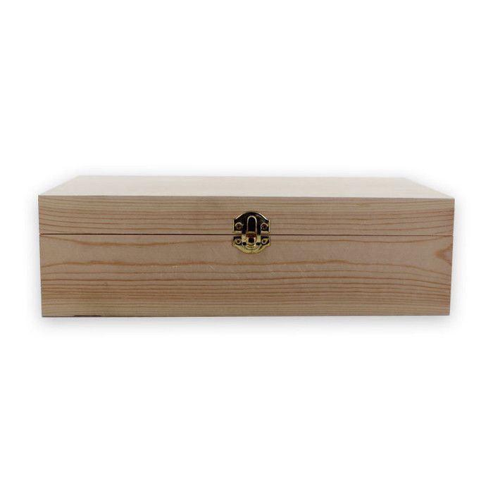 Boite en bois 4 compartiments 31 x 19,4 cm H 9 cm