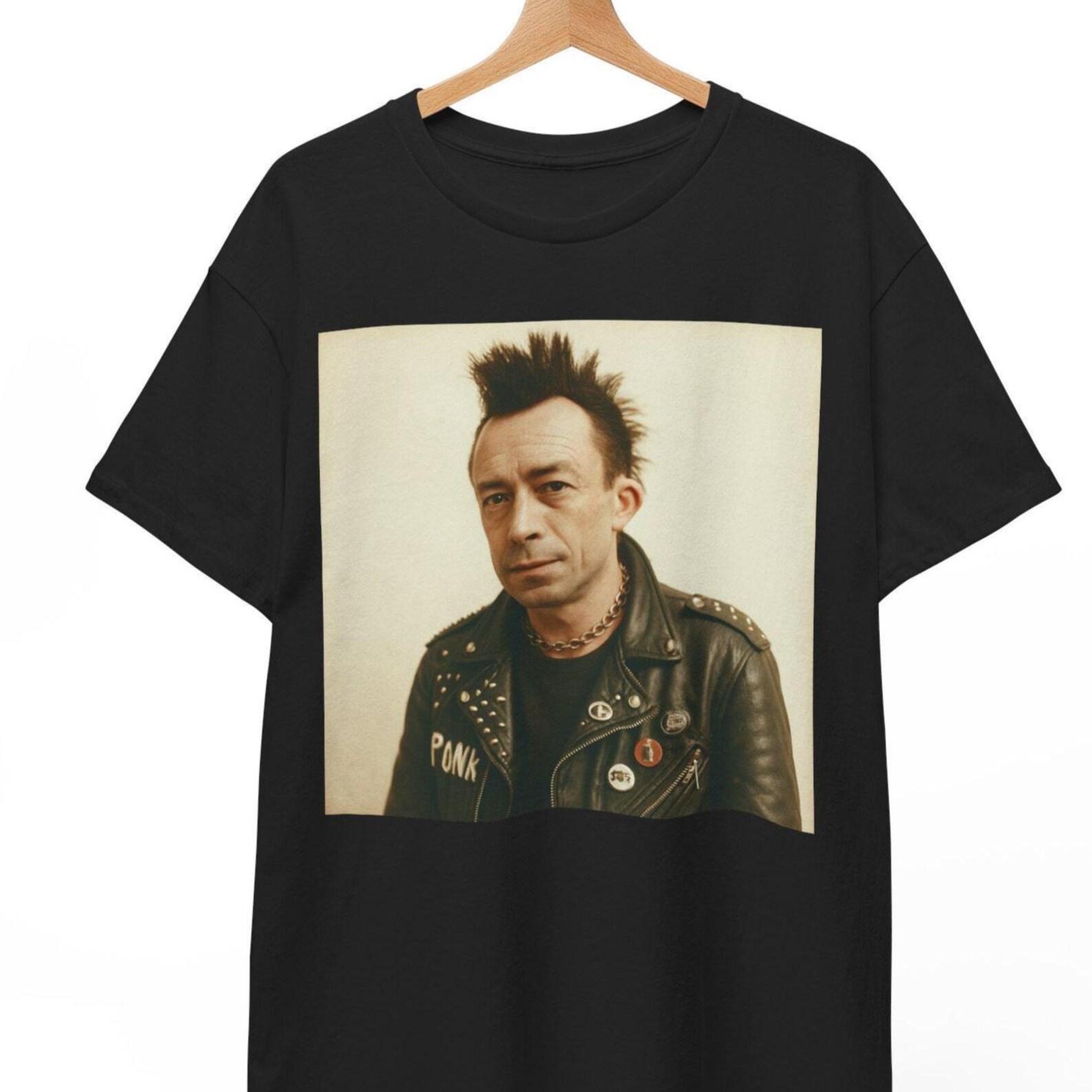 Albert Camus Punk Rocker Mugshot T-Shirt: Vintage Graphic Tee M