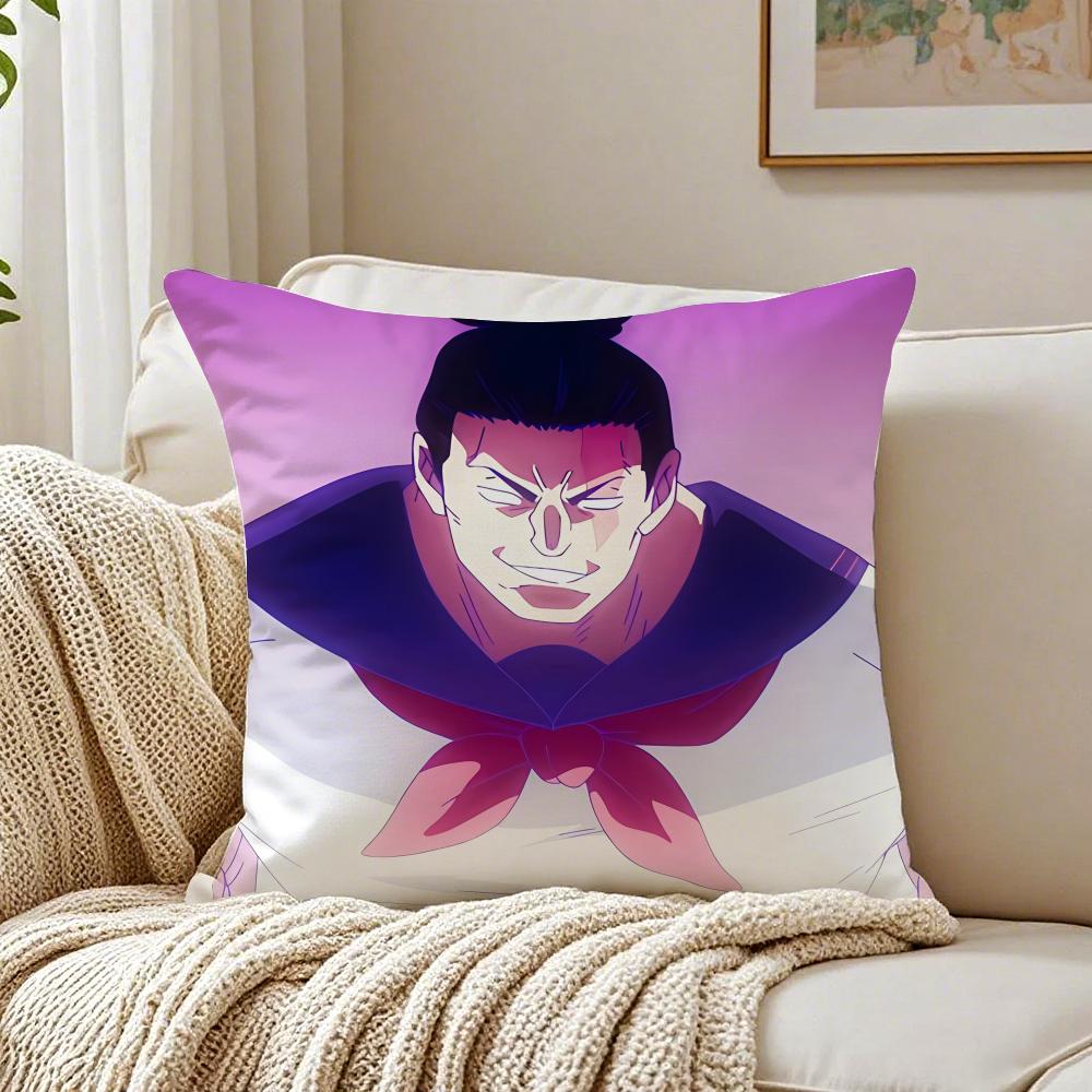 anime intense JJujutsu KKaisen Cushion Cover Pillowcase Antidustmite living Room Sofa Decor Cushion Room