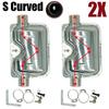 2 Set 24mm Muffler Silencer Straight Pipe / S Curved Pipe Car Air Diesel Parking Heater Exhaust Pipe Stainless For Diesel Heater