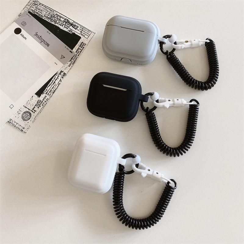 Ins Simple Solid Color One-piece Suitable for AirPods 1 Generation Protective Case Second Generation 1 Generation Pro1 Apple Bluetooth Headset Case