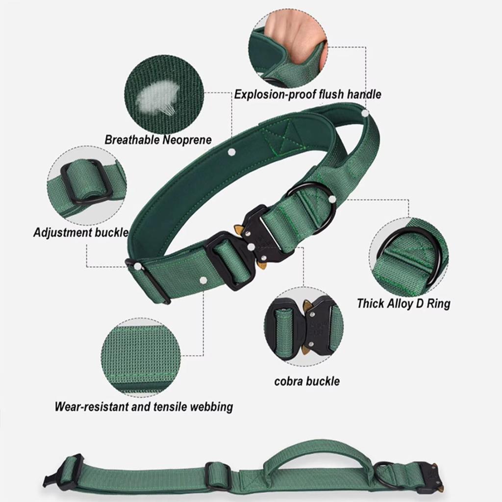 CP407--high Density Woven Pet Carrying Collar,suitable for Medium To Large Dogs, Control Handle Desgin.