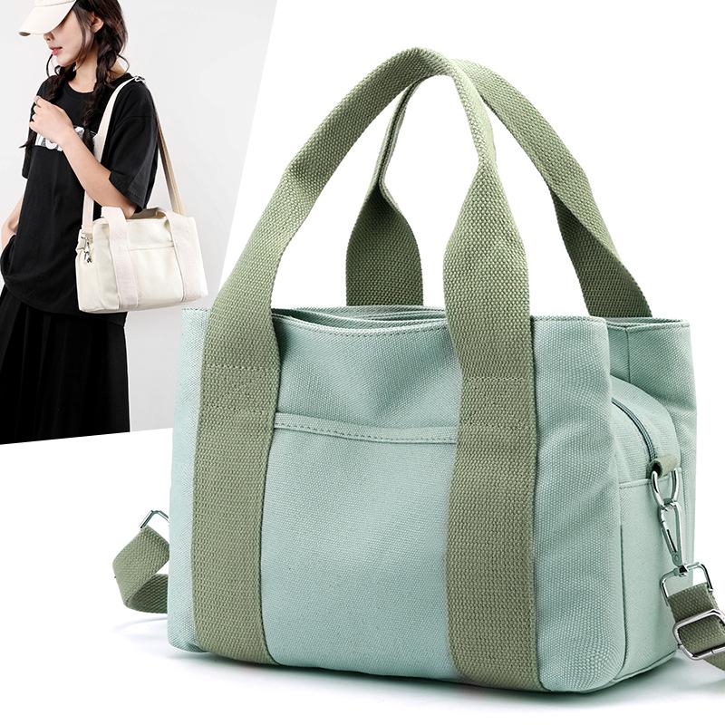 Multi-compartment Multi-pocket Large Capacity Tote Bag Small Work Bag Thousand-layer Canvas Hand-held Shoulder Messenger Bag