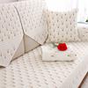 Double-Sided Pure Cotton Cotton Washed Cotton Leather Sofa Pad Fabric Embroidery Non-Slip Cover Cushion Full Cover Cloth Universal In All Seasons