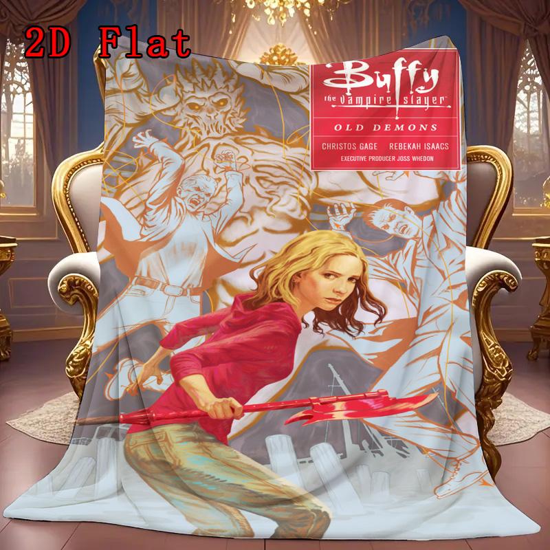 Buffy the Vampire Slayer Series 2D Flat Pattern Flannel Blanket High Quality All Seasons Warmth and Comfort Perfect for Christmas Gifts.PMT0914033