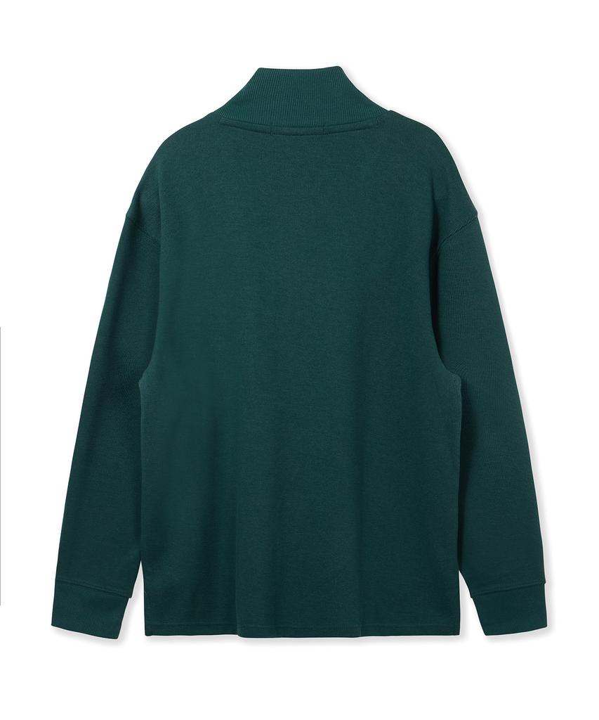 USPOLOASSN French Rib Half Neck_Teal Green