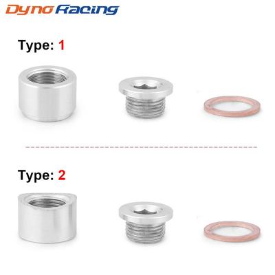 O2 Sensor Bung Stainless Steel Oxygen Mounting Bungs and Plugs Adapter M18 X 1.5 Thread Exhaust Weld In Bung With