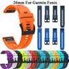 26mm Sport Silicone WatchBand Strap For Garmin Fenix 7X 6X 6XPro 5X 5X Plus Easyfit Wriststrap For Fenix 3 HR Band Quick Release