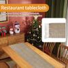 Luxurious Color Blocked Cotton And Linen Table Flag, Hollowed Out Woven Long Tassel Restaurant Decorative Tablecloth