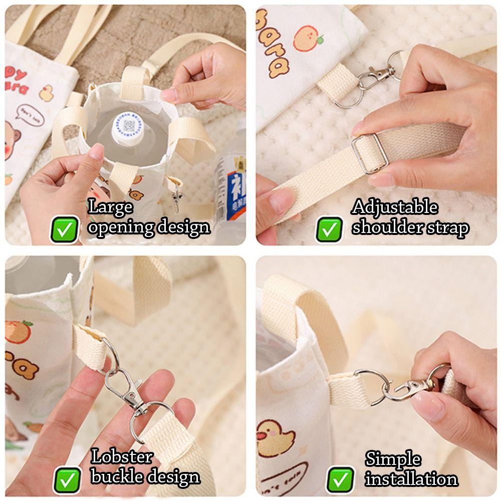 Cup Insulated Protective Cover Capybara Water Bottle Bag Canvas Mobile Phone Bags