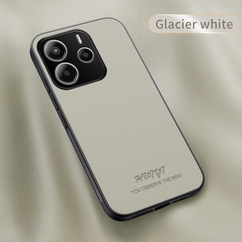 Leather Magsafe Case for Xiaomi Redmi Note 14 5G Global Car Magnetic Holder Wireless Charging Silicone Phone Cover RedmiNote14