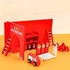 Montessori Wooden Toys Children Fire Station Police Station Simulation Toy Pretend Play Tools Construction Toy Motor Skills Kids
